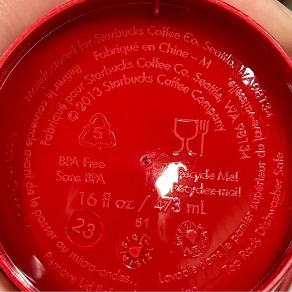 NWOT 2023 Starbucks Red reusable holiday‎ cup Never used - Picture 5 of 8